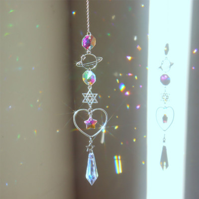 Αρχική Crystal Wind Chime Moon Sun Catcher Diamond Prisms Κρεμαστό Dream Catcher Rainbow Chaser Κρεμαστό Drop Garden Decor Windchime