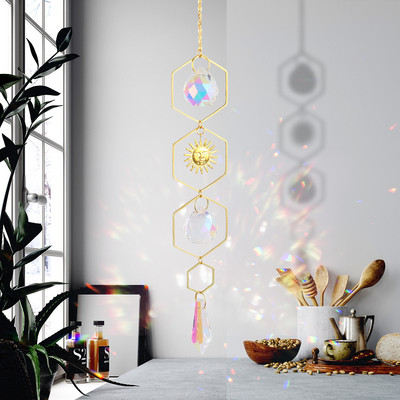 Hvatači sunca Kristalni zvončići Ukrasi Ljubavni dijamantni privjesak u obliku srca Viseći prozor Rukotvorina Vanjski vrt Auto Dekoracija doma