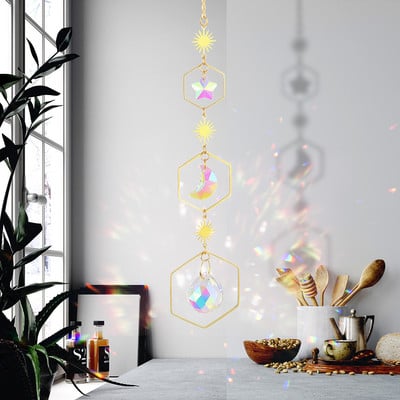 Hvatači sunca Kristalni zvončići Ukrasi Ljubavni dijamantni privjesak u obliku srca Viseći prozor Rukotvorina Vanjski vrt Auto Dekoracija doma