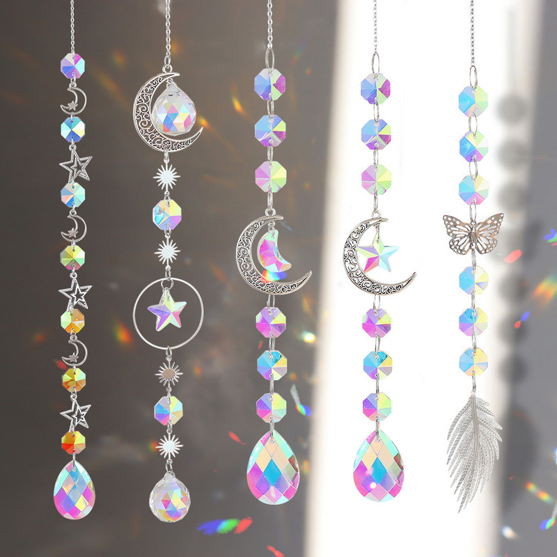 Hvatači sunca Kristalni zvončići Ukrasi Ljubavni dijamantni privjesak u obliku srca Viseći prozor Rukotvorina Vanjski vrt Auto Dekoracija doma