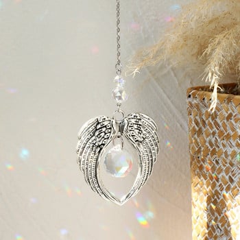 Angel Suncatcher Car Crystal Κρεμαστό Στολίδι Angel Wing Crystal Sun Catcher Διακόσμηση κήπου Γυάλινα πρίσματα Rainbow Διακόσμηση παραθύρου