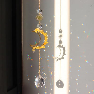 Hvatači sunca Kristalna kugla Privjesak Prozor Viseći zvono vjetra Mjesečevo svjetlo Hvatač vitraja Osmerokutne perle Uređenje doma za vrt
