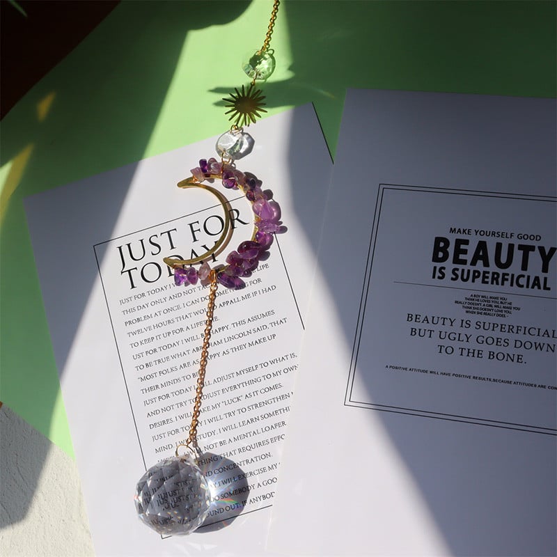 Hvatači sunca Kristalna kugla Privjesak Prozor Viseći zvono vjetra Mjesečevo svjetlo Hvatač vitraja Osmerokutne perle Uređenje doma za vrt