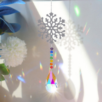 Crystal Sun Catchers Rainbow Prisms Chaser Wind Chime Κρεμαστό κρεμαστό δέντρο της ζωής Κοίλο σχέδιο Διακόσμηση κήπου σπιτιού