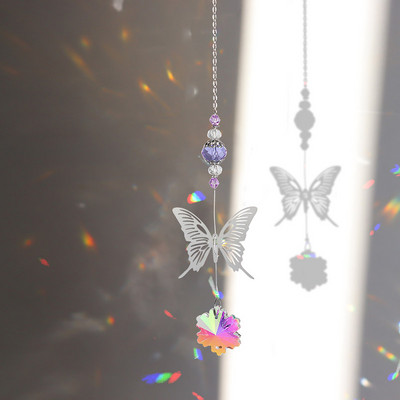 Crystal Wind Chimes Hvatači sunca Moon Sun Catcher Crystal Wind Chime Viseći hvatač sunca Prizma Vanjski Unutarnji vrtni ukras