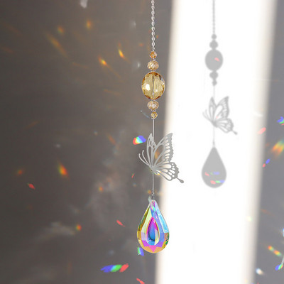 Crystal Wind Chimes Hvatači sunca Moon Sun Catcher Crystal Wind Chime Viseći hvatač sunca Prizma Vanjski Unutarnji vrtni ukras