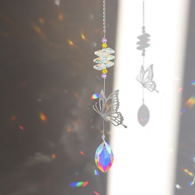 Crystal Wind Chimes Hvatači sunca Moon Sun Catcher Crystal Wind Chime Viseći hvatač sunca Prizma Vanjski Unutarnji vrtni ukras