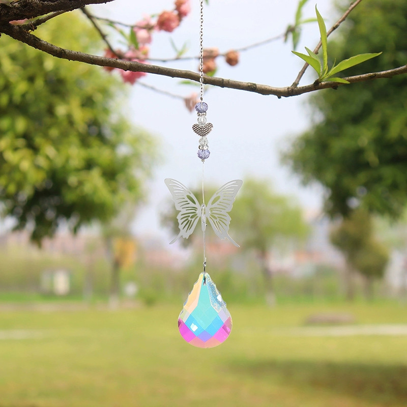 Crystal Wind Chimes Hvatači sunca Moon Sun Catcher Crystal Wind Chime Viseći hvatač sunca Prizma Vanjski Unutarnji vrtni ukras