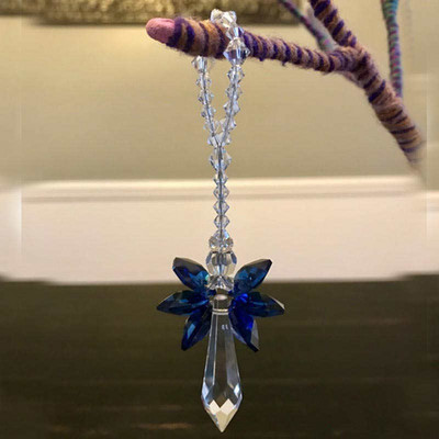 1Gb kristāla saules ķērējs, piekārts eņģelis, kristāla prizmas, saules ķērāji, piekariņi, dziedinoši rotājumi, dekorācijas dāvana mājas dekorēšanai