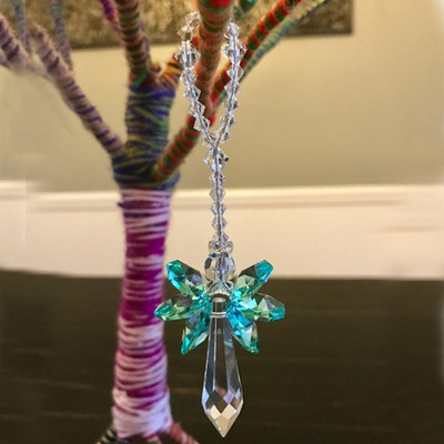 1Gb kristāla saules ķērējs, piekārts eņģelis, kristāla prizmas, saules ķērāji, piekariņi, dziedinoši rotājumi, dekorācijas dāvana mājas dekorēšanai