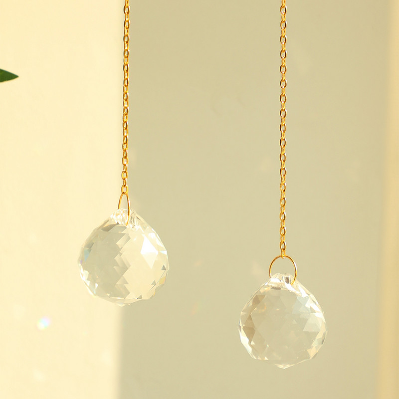 2 τμχ Βιτρώ Suncatcher Κρυστάλλινη μπάλα πρίσμα Sun Catcher Εσωτερικό παράθυρο Rainbow Maker Κρεμαστό Clear Ball Garden Outdoor δώρο