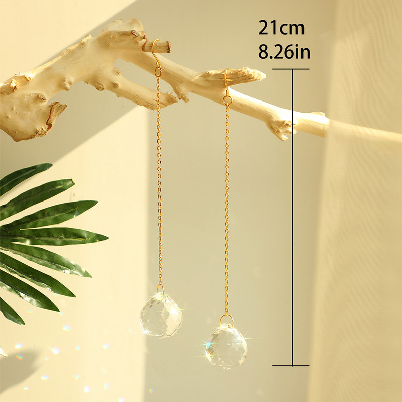 2 τμχ Βιτρώ Suncatcher Κρυστάλλινη μπάλα πρίσμα Sun Catcher Εσωτερικό παράθυρο Rainbow Maker Κρεμαστό Clear Ball Garden Outdoor δώρο