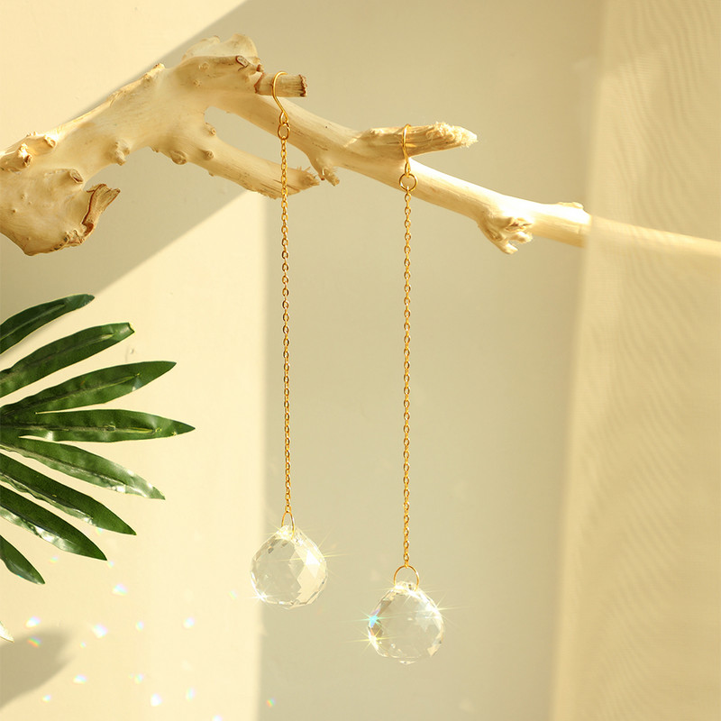 2 τμχ Βιτρώ Suncatcher Κρυστάλλινη μπάλα πρίσμα Sun Catcher Εσωτερικό παράθυρο Rainbow Maker Κρεμαστό Clear Ball Garden Outdoor δώρο