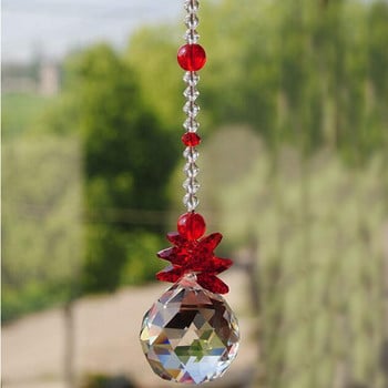 1PCS Crystal Rainbow Suncatcher Ball Prism Висяща фъншуй висулка Орнамент за прозорец 20 mm 30 mm 40 mm