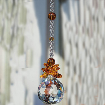 1vnt krištolo vaivorykštės rutulinės prizmės kabantis Fengshui pakabuko lango ornamentas 20 mm 30 mm 40 mm