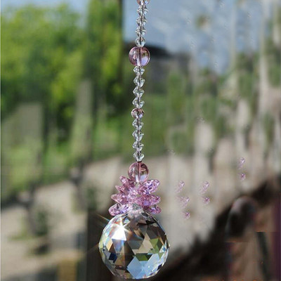 1vnt krištolo vaivorykštės rutulinės prizmės kabantis Fengshui pakabuko lango ornamentas 20 mm 30 mm 40 mm