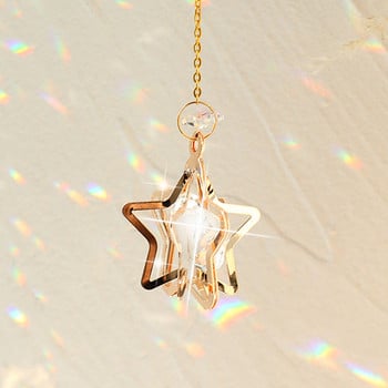 Sun Prism Star Crystal Light Catcher Градинска декорация Suncatcher Rainbow Outdoor Sun Catchers Window Yard Crystal Home Decor