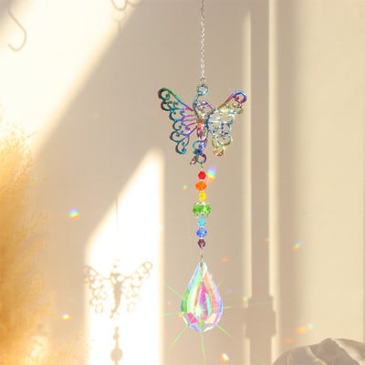 Suncatcher Crystal Rainbow Catcher Wind Chimes Viseći ukrasi Privjesak za prozore Uređenje doma Uređenje vrta Vanjski