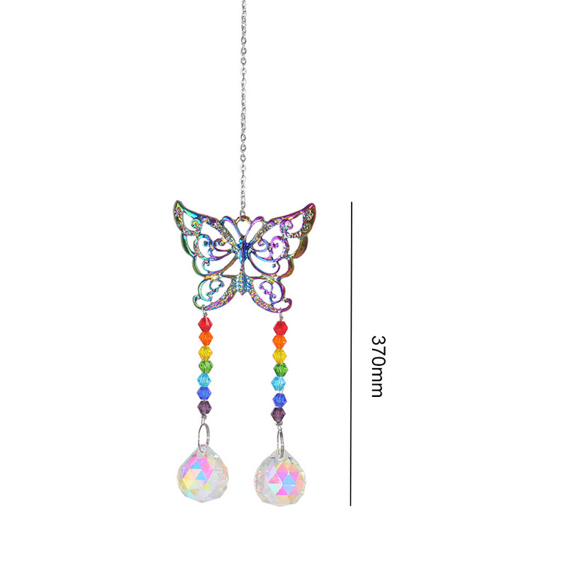 Suncatcher Crystal Rainbow Catcher Wind Chimes Viseći ukrasi Privjesak za prozore Uređenje doma Uređenje vrta Vanjski