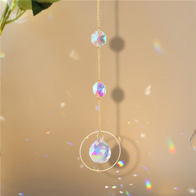 Angel Crystal Prisms Kabantys Rainbow Chaser Apšvietimo priedai langų Užuolaidoms Pakabukas Namų Sodas Automobilinė lempa