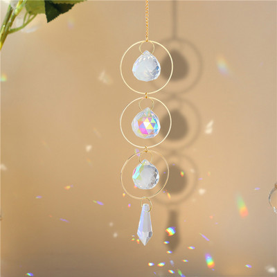 Angel Crystal Prisms Kabantys Rainbow Chaser Apšvietimo priedai langų Užuolaidoms Pakabukas Namų Sodas Automobilinė lempa