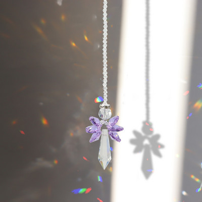 Angel Crystal Prisms Kabantys Rainbow Chaser Apšvietimo priedai langų Užuolaidoms Pakabukas Namų Sodas Automobilinė lempa