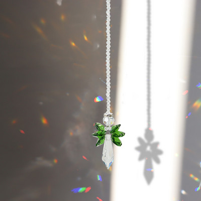 Angel Crystal Prisms Kabantys Rainbow Chaser Apšvietimo priedai langų Užuolaidoms Pakabukas Namų Sodas Automobilinė lempa