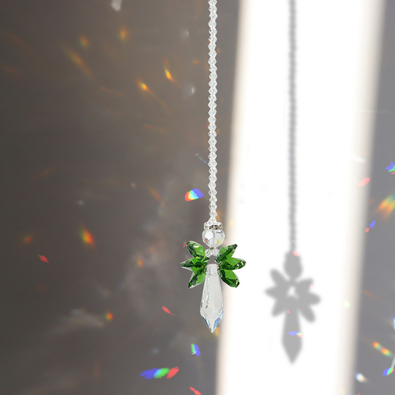 Angel Crystal Prisms Kabantys Rainbow Chaser Apšvietimo priedai langų Užuolaidoms Pakabukas Namų Sodas Automobilinė lempa