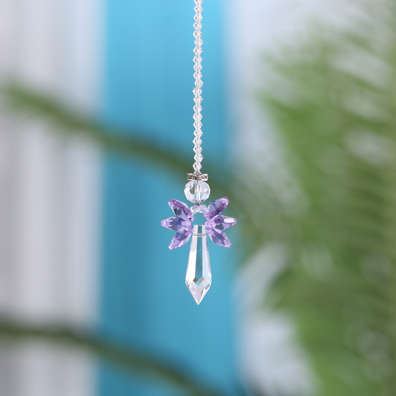 Angel Crystal Prisms Kabantys Rainbow Chaser Apšvietimo priedai langų Užuolaidoms Pakabukas Namų Sodas Automobilinė lempa