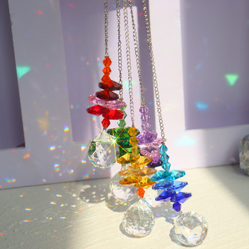 Suncatcher Crystal Wind Chimes Κρεμαστό Εξάγωνο Διαμαντένιο Πρίσματα Κρεμαστά Rainbow Chaser Φωτισμός Παράθυρο Κουρτίνα Στολίδι Διακόσμηση σπιτιού