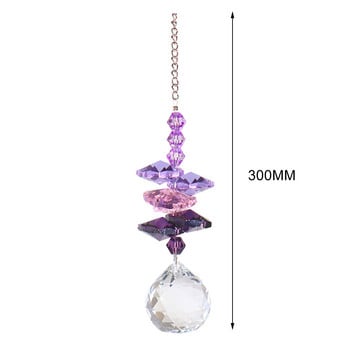 Suncatcher Crystal Wind Chimes Висулка Hexagon Diamond Prisms Висящи Rainbow Chaser Lighting Window Perde Ornament Home Decor