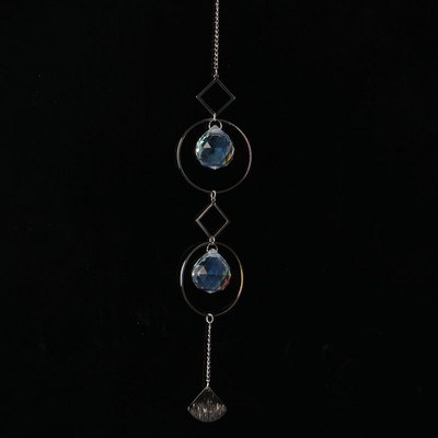 AB Suncatcher Κρεμαστά Κρυστάλλινα Moon Sun Catchers Ασημένια μενταγιόν Wind Chimes Rainbow Prism Σπίτι Διακόσμηση κήπου γάμου