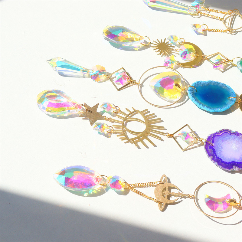 Vražje oko Hvatač sunca Crystal Rainbow Maker Prozor Kućni hvatač snova Dekoracija Zavjesa Luster Prizme Hvatači sunca
