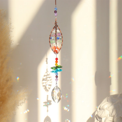 Metal Crystal Light Collection Κρεμαστό Κρεμαστό Αξεσουάρ αυτοκινήτου Κρεμαστό κρεμαστό κρύσταλλο Διακόσμηση παραθύρου Κρυστάλλινα κουδούνια ανέμου για το σαλόνι
