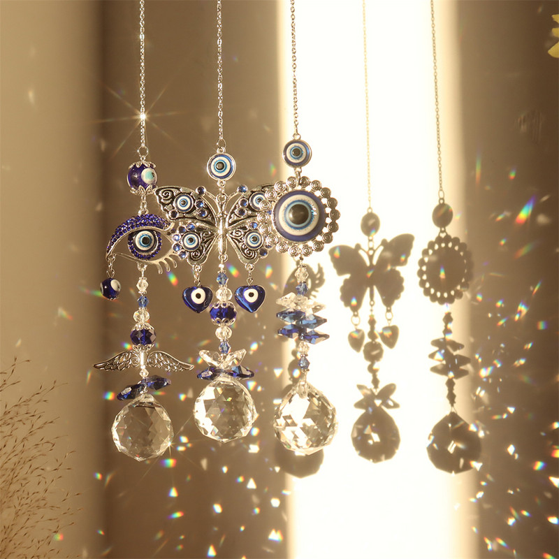 Metal Crystal Light Collection Κρεμαστό Κρεμαστό Αξεσουάρ αυτοκινήτου Κρεμαστό κρεμαστό κρύσταλλο Διακόσμηση παραθύρου Κρυστάλλινα κουδούνια ανέμου για το σαλόνι