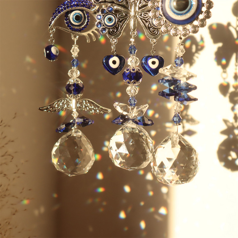 Metal Crystal Light Collection Κρεμαστό Κρεμαστό Αξεσουάρ αυτοκινήτου Κρεμαστό κρεμαστό κρύσταλλο Διακόσμηση παραθύρου Κρυστάλλινα κουδούνια ανέμου για το σαλόνι