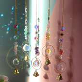 Suncatcher Crystal Wind Chime Κρεμαστά μενταγιόν καμπάνας Βιτρώ Φως Catchers Rainbow Prism Δώρο διακόσμηση κήπου