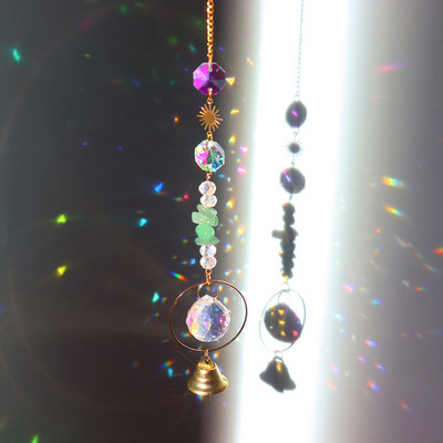 Suncatcher Crystal Wind Chime Κρεμαστά μενταγιόν καμπάνας Βιτρώ Φως Catchers Rainbow Prism Δώρο διακόσμηση κήπου