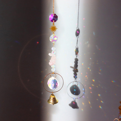 Suncatcher Crystal Wind Chime Κρεμαστά μενταγιόν καμπάνας Βιτρώ Φως Catchers Rainbow Prism Δώρο διακόσμηση κήπου