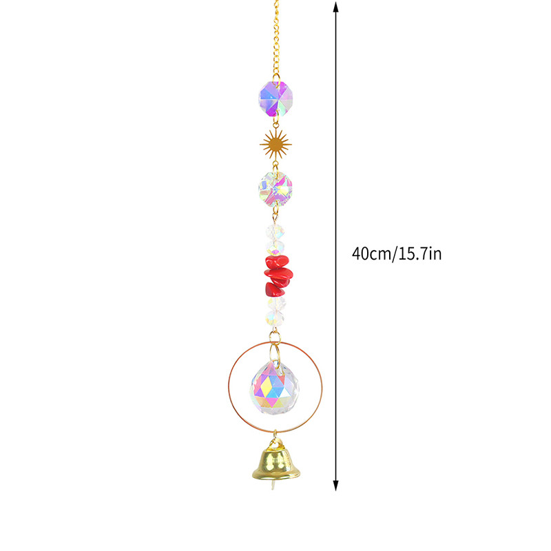 Suncatcher Crystal Wind Chime Κρεμαστά μενταγιόν καμπάνας Βιτρώ Φως Catchers Rainbow Prism Δώρο διακόσμηση κήπου