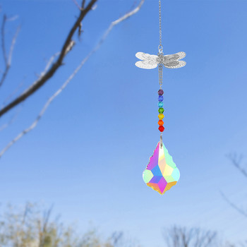 Crystal Prism Wind Chimes Διακοσμητικά κήπου Creative Rainbow Light Catcher Παράθυρο Διακόσμηση βεράντας Πολύχρωμες χάντρες για καλοκαιρινά δώρα