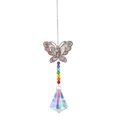 Crystal Prism Wind Chimes Διακοσμητικά κήπου Creative Rainbow Light Catcher Παράθυρο Διακόσμηση βεράντας Πολύχρωμες χάντρες για καλοκαιρινά δώρα