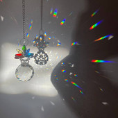 Crystal Suncatcher Drevo Kućni privjesak Kuglice Srce Prizma Rainbow Maker Vrtni dekor Lovčica Sunca Lovčica s kuglicama u boji