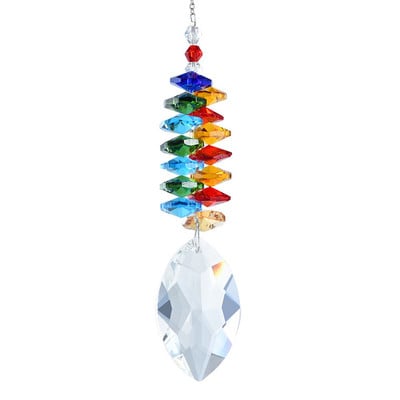 Crystal Suncatcher Drevo Kućni privjesak Kuglice Srce Prizma Rainbow Maker Vrtni dekor Lovčica Sunca Lovčica s kuglicama u boji