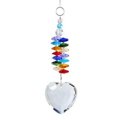 Crystal Suncatcher Drevo Kućni privjesak Kuglice Srce Prizma Rainbow Maker Vrtni dekor Lovčica Sunca Lovčica s kuglicama u boji
