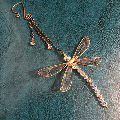 Dragonfly Crystal Dragonfly Window Vising Decor Crystal Dragonfly Висулка Орнамент за вътрешен двор градинска морава