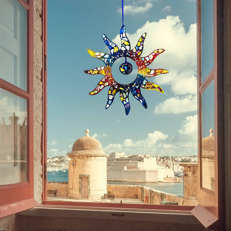 1kom Prozor Šareni Viseći Obiteljski Prozor Duga Suncatchers Pribor Dekoracija Privjesak Vrtna Dekoracija Kući na otvorenom