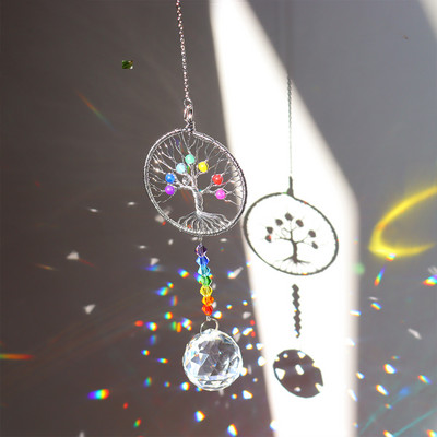 Kristallidest päikesepüüdjad prismad rippuvad vikerkaare jälitaja Love Star Moon jaoks aknakardinad ripatsid Koduaed autolampide kaunistused kingitused