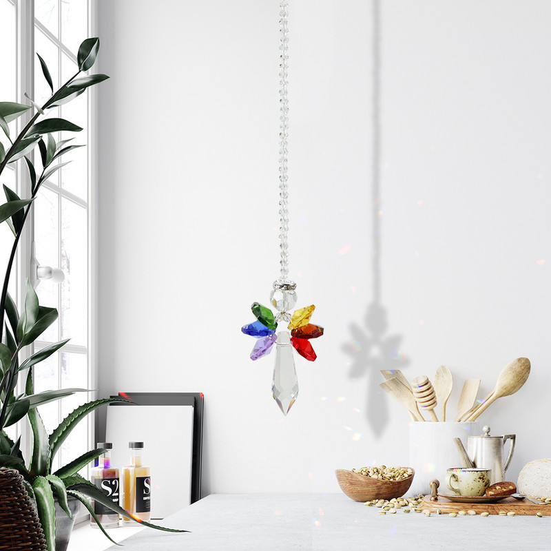 Kristalne prizme za hvatanje sunčeve svjetlosti Viseći lovac duginih boja Dodaci za rasvjetu za prozorske zavjese Privjesak Kućni vrt Auto svjetiljka