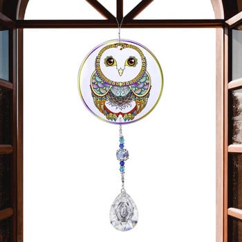 Sun Catcher Crystals Hanging Wind Chimes Διακοσμητικά γκαζόν Ελκυστικά χειροποίητα κρεμαστά Suncatchers χρώματος Rainbow για διακόσμηση γκαζόν